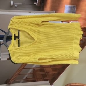 Style&Co Yellow Knit Cotton Sweater